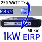 1kW eirp FM transmitter system